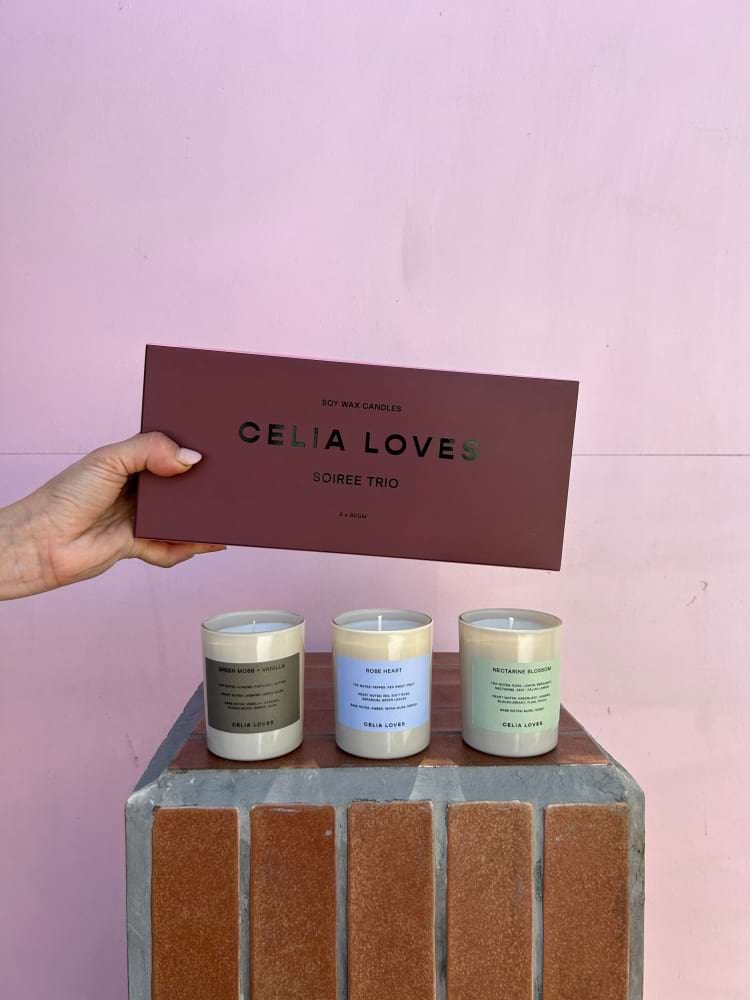Celia Loves Candle Trio: The Valentine`s Edit